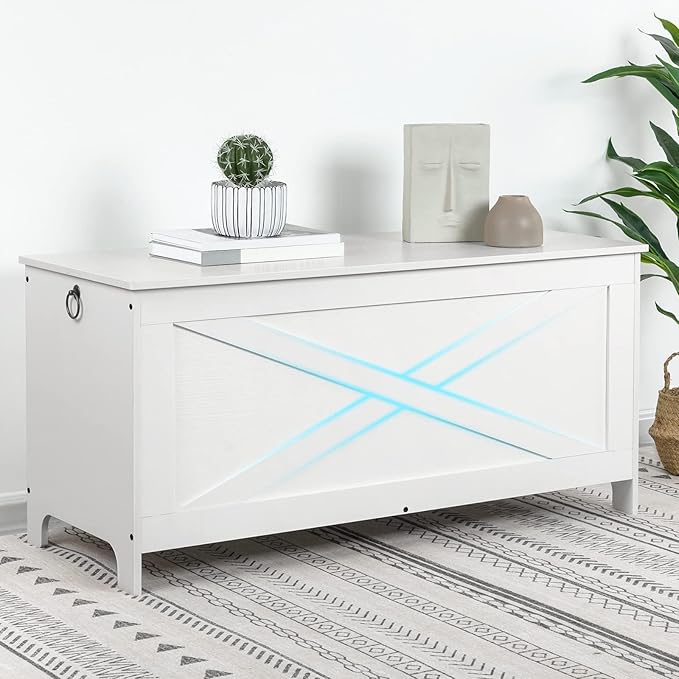 39.4" Toy Chest, Sturdy Entryway Storage Chest - Image 7