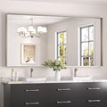 Keonjinn 72 x 36 in Brushed Nickel Mirror by Keonjinn