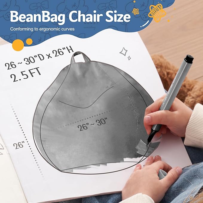 Homguava 2FT Bean Bag Chair: 2' Bean Bags - Image 2