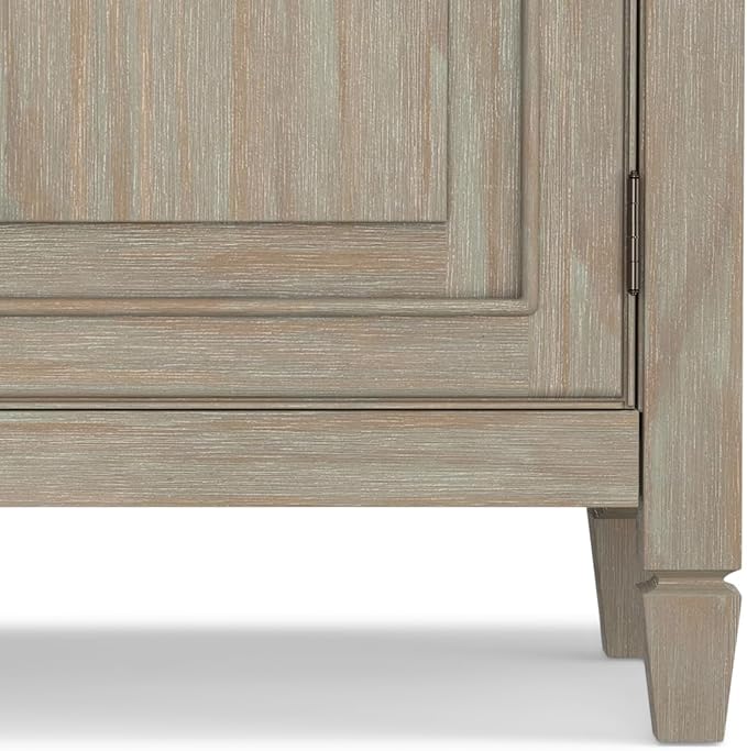 SIMPLIHOME Connaught 40-inch Wide Solid Wood Storage Cabinet in Distressed Grey - Image 8