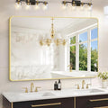 36"x48" Bathroom Mirror, Large Rectangular Wall Mirror, Rounded Corner Vanity by WelcometoCIVENO