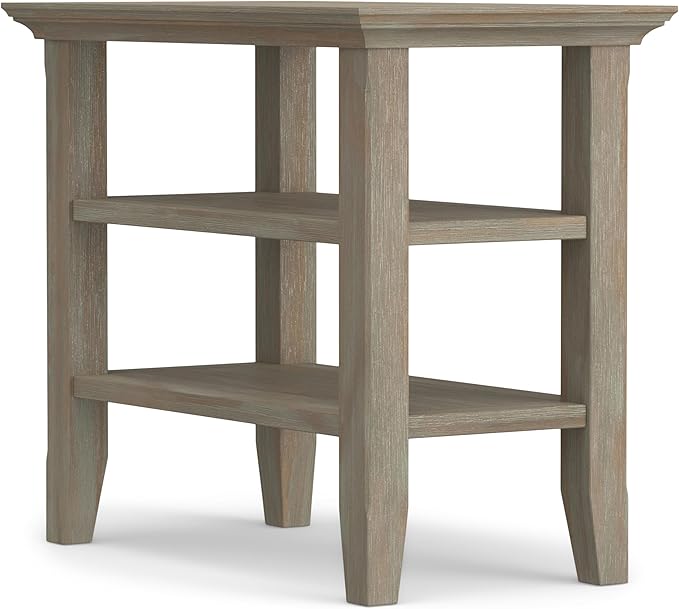 SIMPLIHOME Acadian 14-inch Wide Solid Wood Narrow End Table in Distressed Grey by SimpliHome