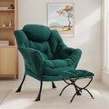 Lazy Chair with Ottoman, Large Modern Lounge Accent Chair with Armrests and by HomeEastllyHome