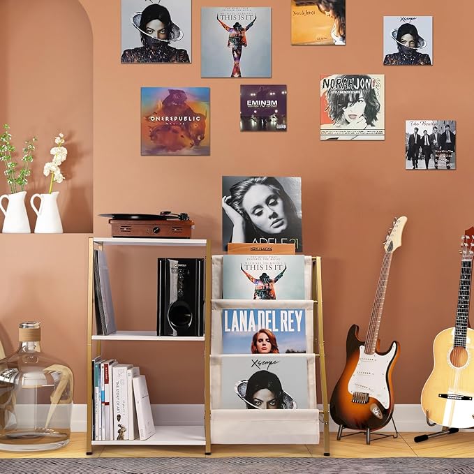 Stand for Record Player, 3 Tier Vinyl Record Storage - Image 8