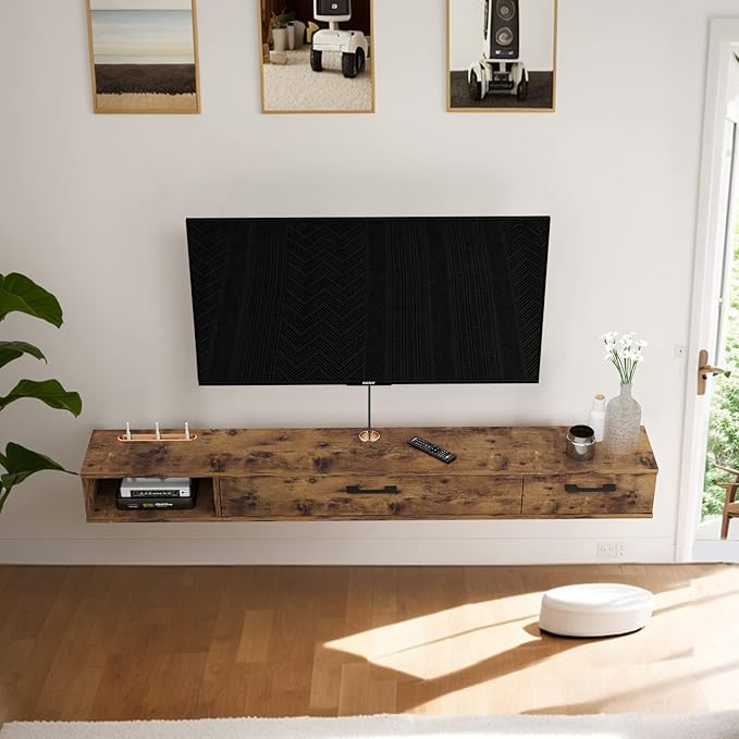 Pmnianhua Farmhouse Floating TV Stand - Image 4