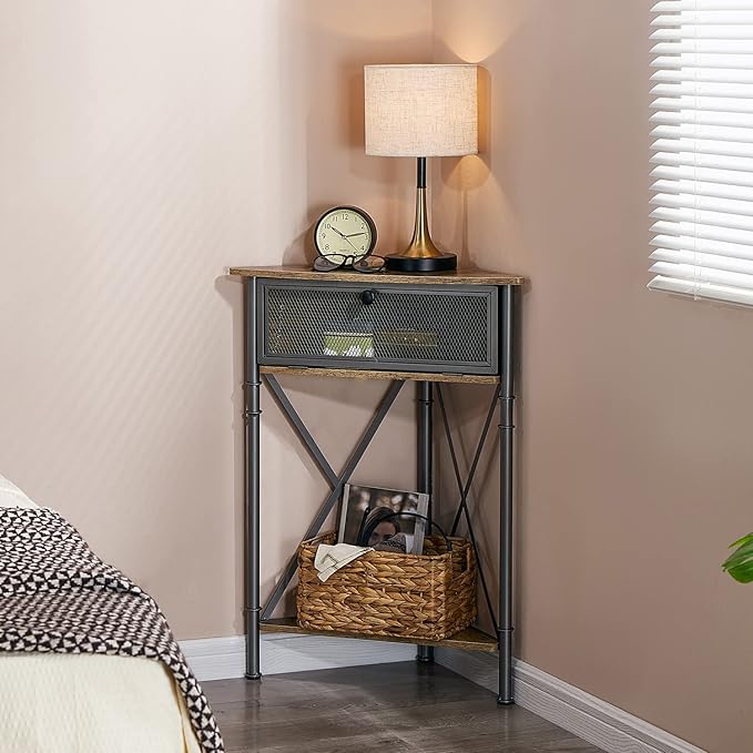 VECELO Cabinet/Table, 3-Tier Display Shelves - Image 4