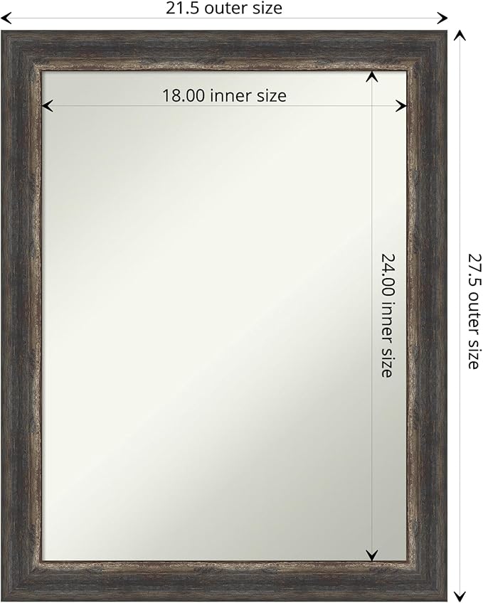 Amanti Art Brown Bathroom Mirror - Image 4