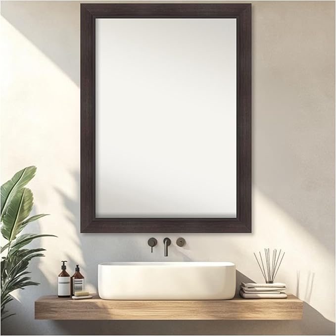 Amanti Art Brown Bathroom Mirror - Image 5