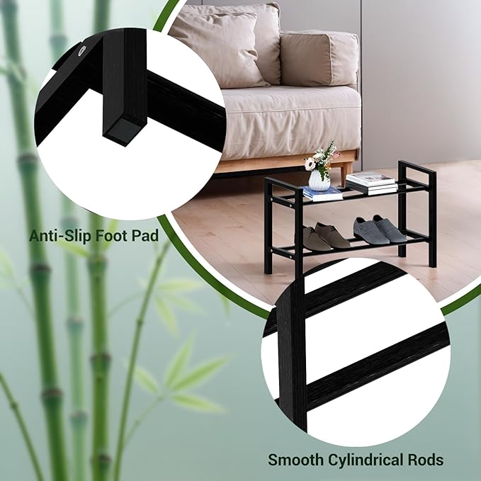 Haddockway Bamboo Shoe Rack for Closet, Free Standing Shoe Organizer - Image 8