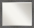 Amanti Art Grey Wall Mirror 25x31 Angled Metallic Rainbow Rectangle Bathroom by AmantiArt