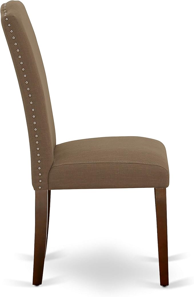 East West Furniture CAEN5-MAH-18 5 Piece Dinette Set Includes a Rectangle - Image 8