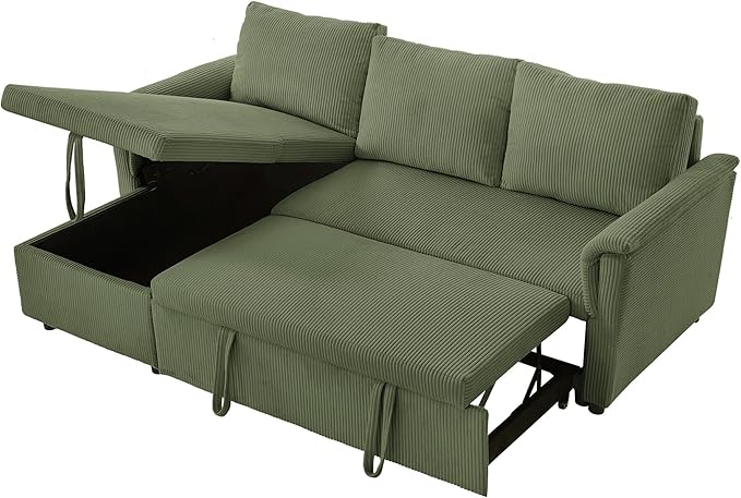 Ball & Cast Reversible Sectional Sofa Couch, L-Shape Sleeper Sofa Bed - Image 8