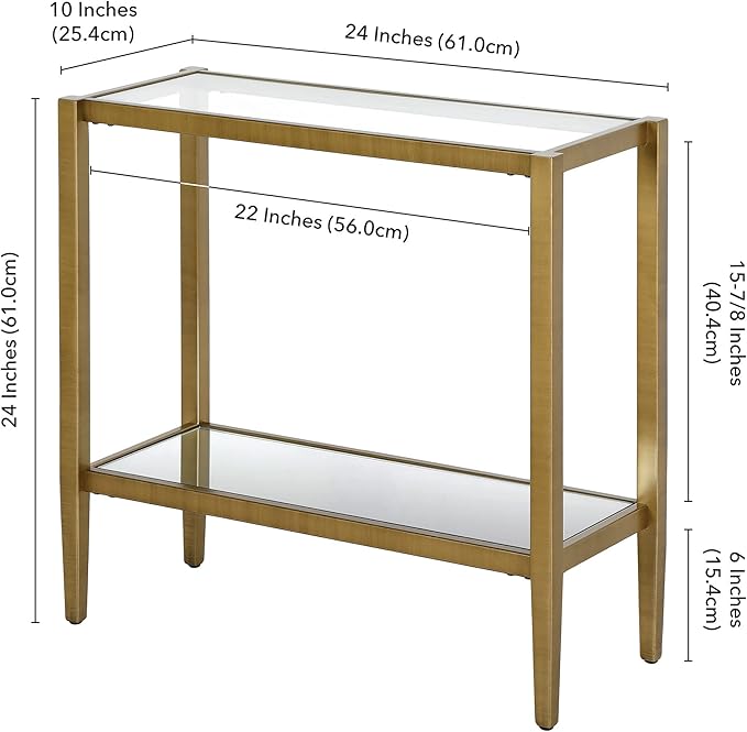 Henn&Hart 24" Wide Rectangular Side Table - Image 3