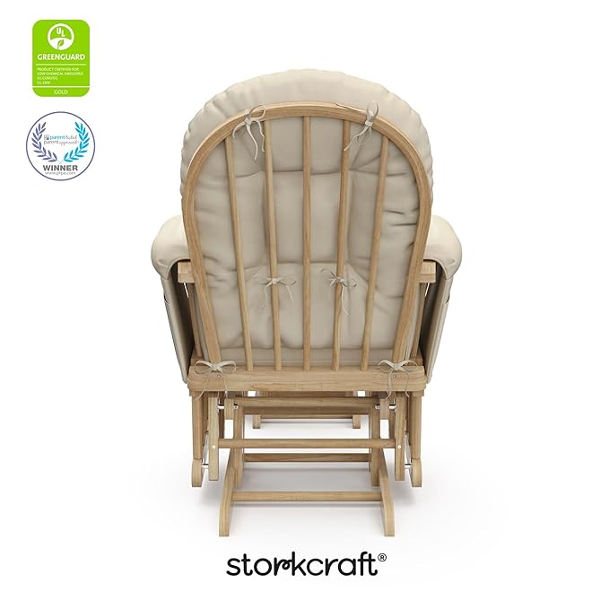 Storkcraft Premium Hoop Glider & Ottoman — GREENGUARD Gold Certified Nursery - Image 8