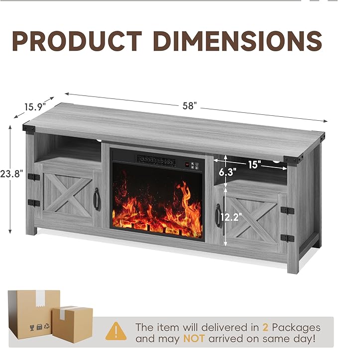 YESHOMY Fireplace TV Stand - Image 7
