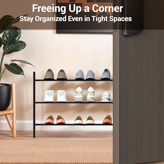 Haddockway Bamboo Shoe Rack for Closet, Free Standing Shoe Organizer - Image 6
