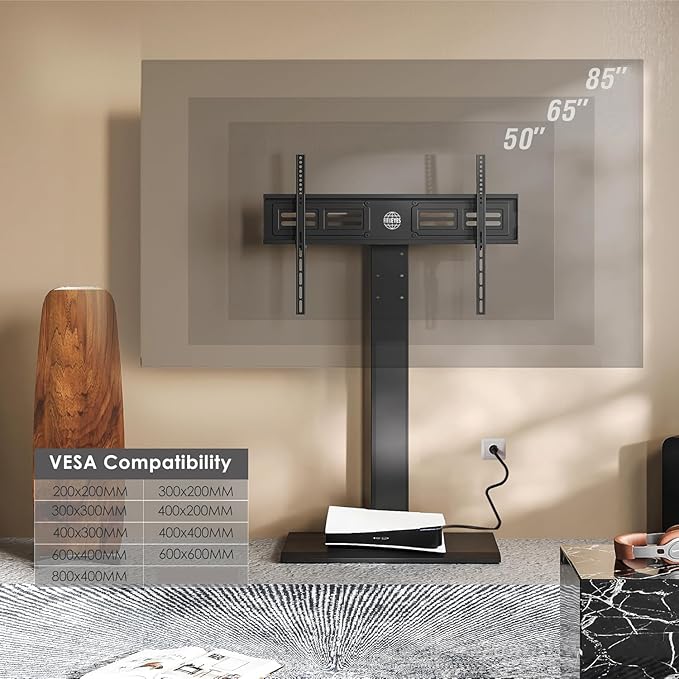 FITUEYES Iron Base Floor TV Stand - Image 5
