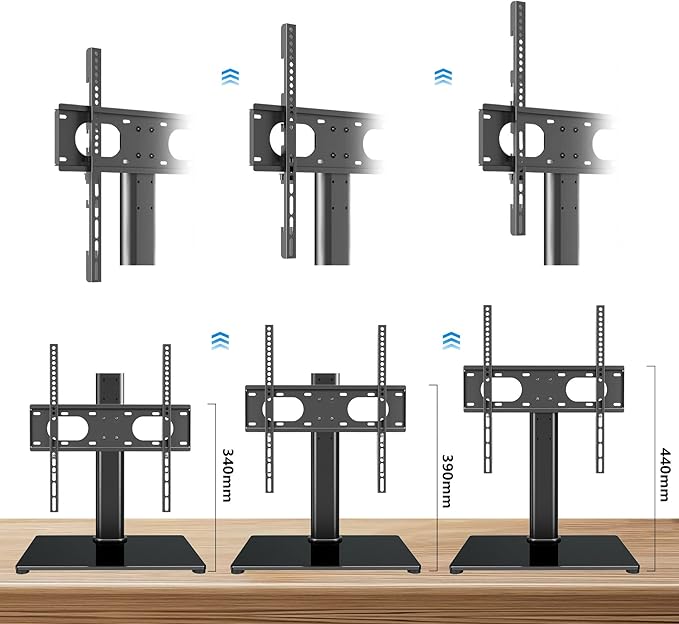 Suptek Universal Table Top TV Stand, Pedestal TV Stand - Image 5