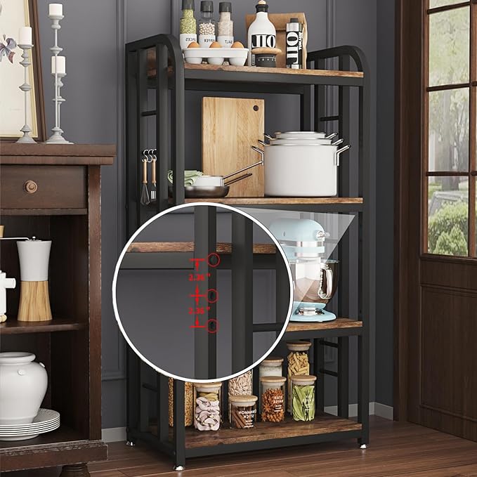 Microwave Oven Stand with Storage 4 Tiers, Free Standing Microwave Oven Stand - Image 6