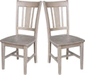 International Concepts Set of Two San Remo Splatback Chairs, Washed Gray Taupe by InternationalConcepts