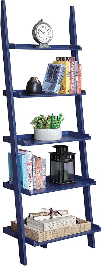 Convenience Concepts American Heritage Bookshelf Ladder, Cobalt Blue - Image 4