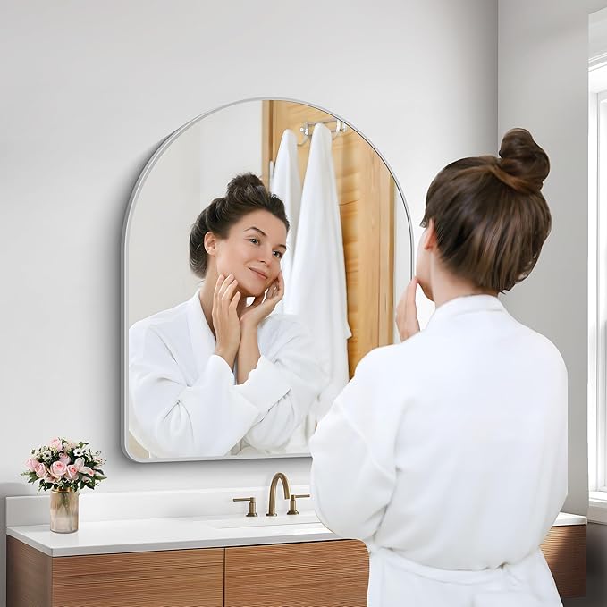 FORBATH Arched Bathroom Mirror 30x36 Inch, Arch Wall Mirror - Image 6