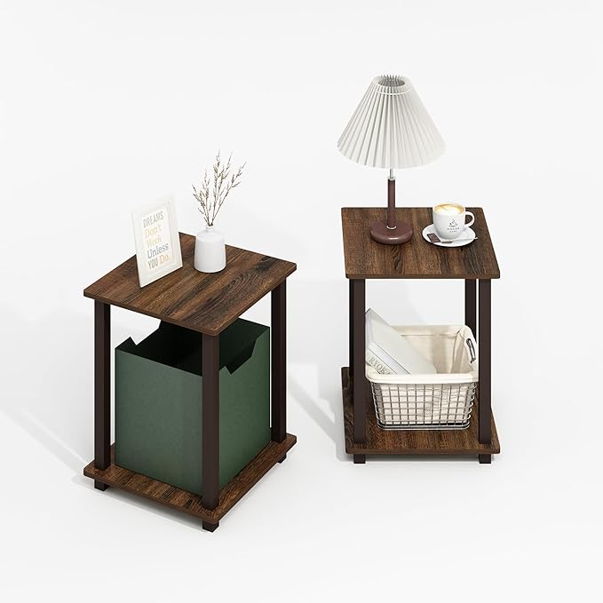 Furinno Simplistic End Table, Plastic Frame - Image 4