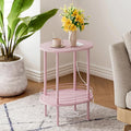 Small Round Side Table with Charging Station, Bedside Table with 2 USB Ports by DGSANDGPuttheCustomerFirst