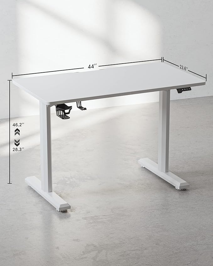 BANTI 44"x24" Standing Desk, Electric Stand up Height Adjustable Home Office - Image 3