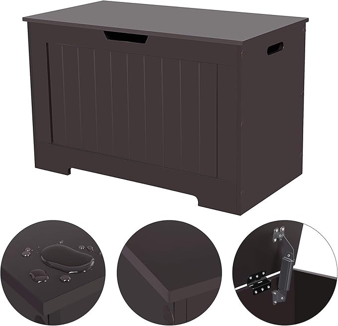 VASAGLE Storage Chest, 29.9 Inches Width Storage Bench, Entryway Bench - Image 5