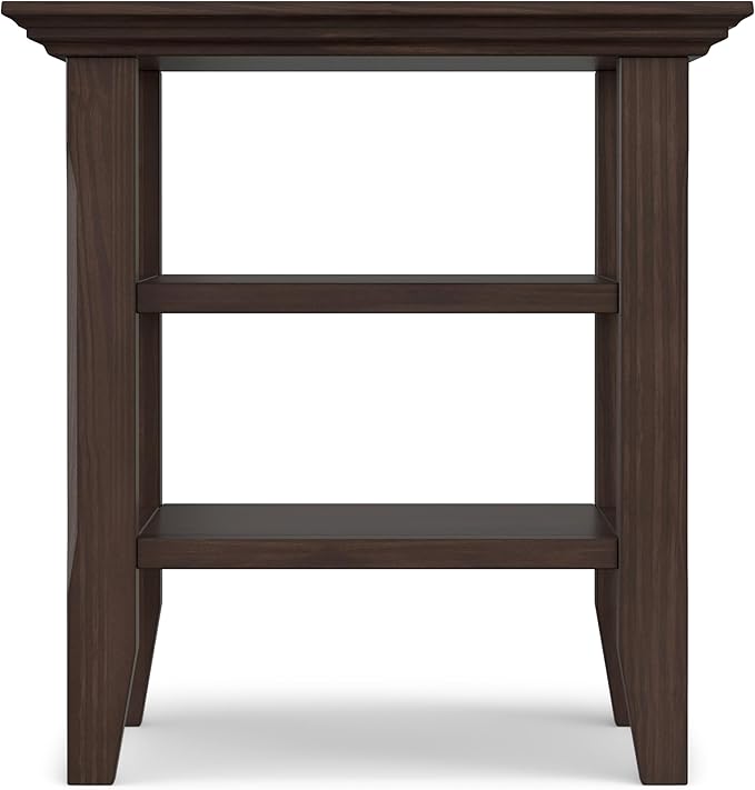 SIMPLIHOME Acadian SOLID WOOD 19 inch Wide Square Transitional End Table in - Image 5
