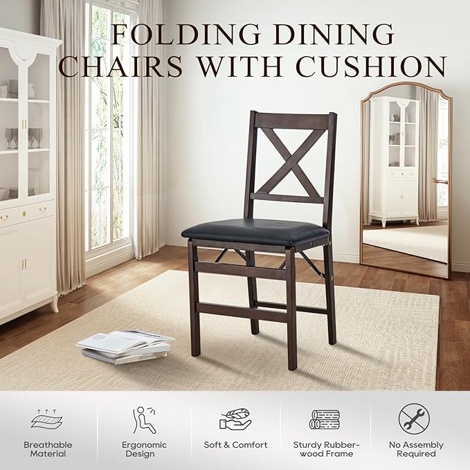 COLAMY Folding Dining Chairs Set of 4, Foldable Chairs - Image 6