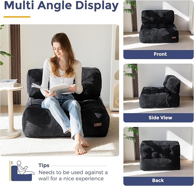 MAXYOYO Floor Sofa Bean Bag Sofa Couch, Comfy Floor Couch - Image 3