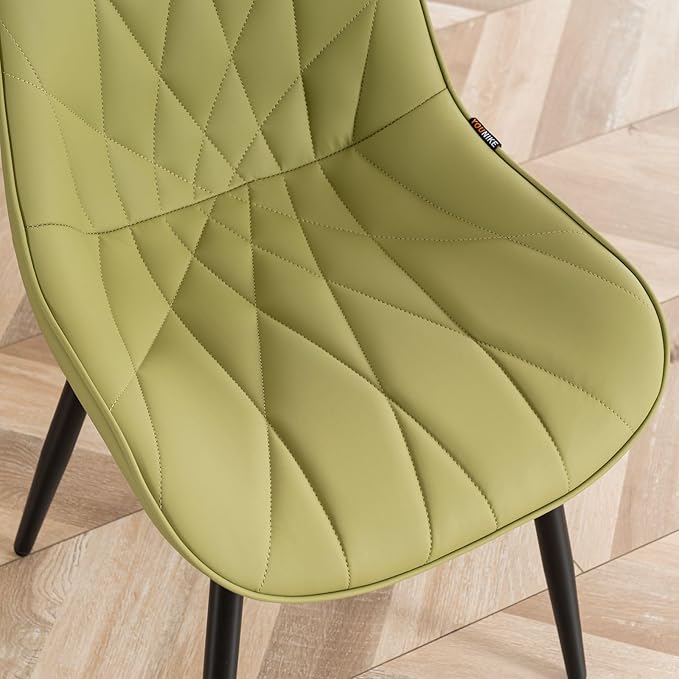 Rowill Modern Dining Chairs Set of 2 Upholstered Faux Leather Kitchen Chairs - Image 8