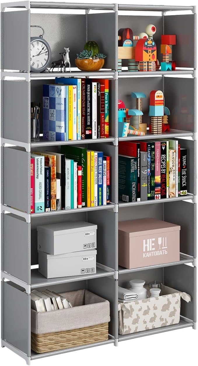 JIUYOTREE 6-Tiers Portable Bookshelf by JIUYOTREE