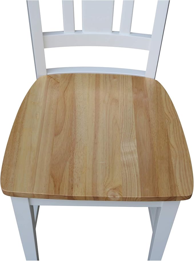 International Concepts San Remo SplatBack Dining Chairs Set of 2 White/Natural - Image 11