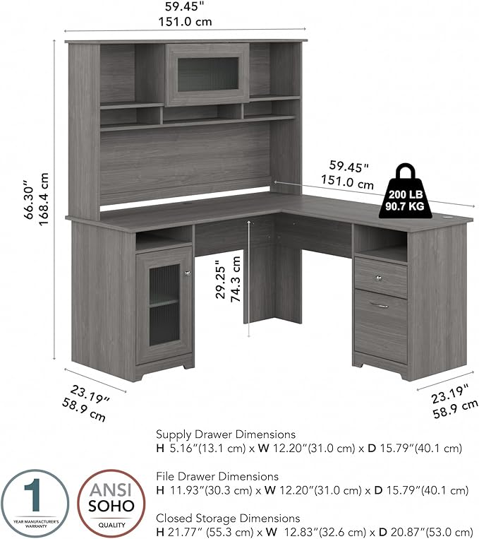 Bush Furniture Cabot L Shaped Desk - Image 3