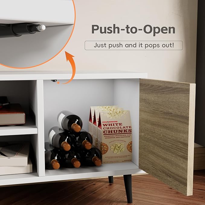 YESHOMY Modern TV Stand for 65" Television, Entertainment Center - Image 3