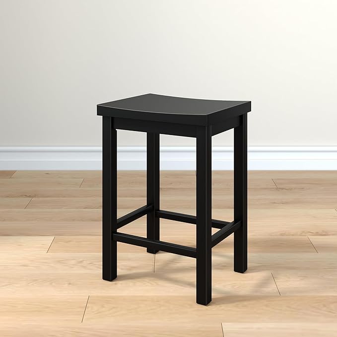 Grain & Grove Smith Collection Solid Wood Counter Height Bar Stool, 24-Inch by GrainGrove