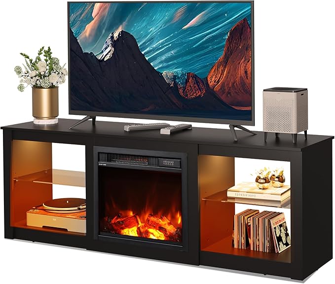WLIVE 58 Inches Fireplace TV Stand by WLIVE