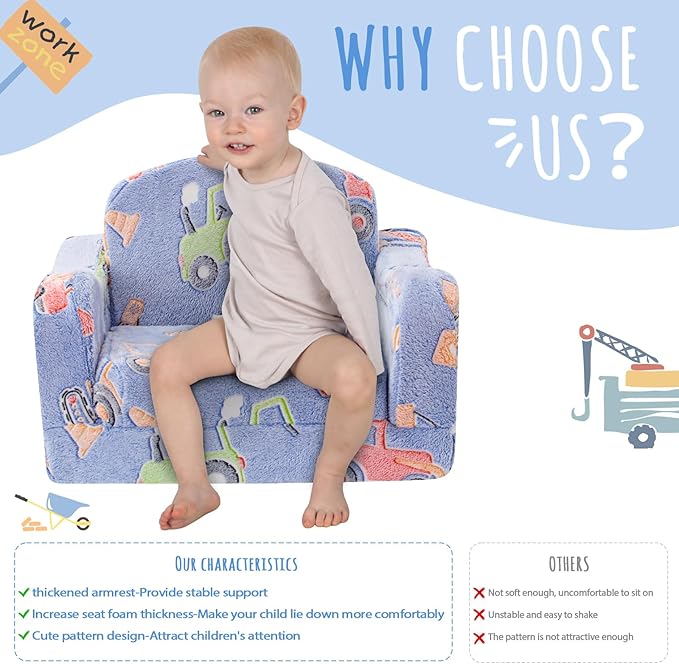 Thick Comfy Toddler Chair and Couch - Image 7
