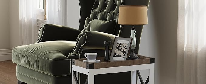 Narrow Side Table, Farmhouse End Table - Image 9