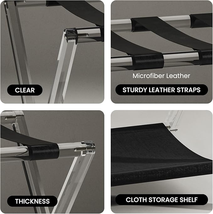Sumerflos Acrylic Luggage Rack for Guest Room - Image 6