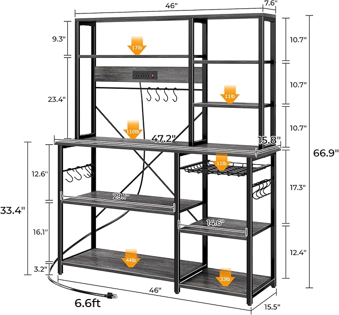 SUPERJARE Larger Bakers Rack - Image 3