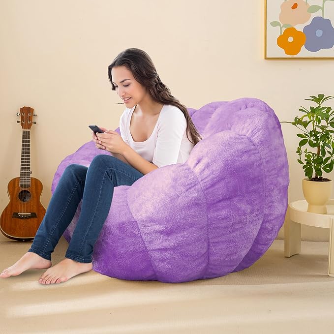 Pumpkin Bean Bag Sofa Chair for Adult, Beanbag Couch - Image 3
