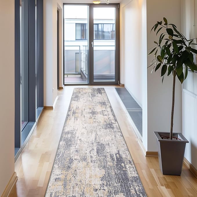 Washable Area Rugs 2'x10' Non-Slip Modern Abstract Soft - Image 7
