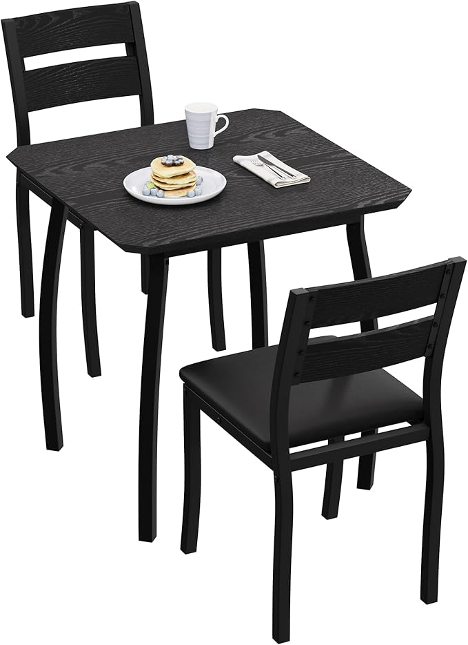 GAOMON Dining Table Set for 2, 3 Piece Small Kitchen Table and 2 Upholstered - Image 8