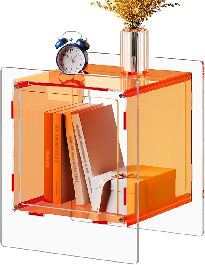 Acrylic End Table, Side Table Nightstand by XOHYW