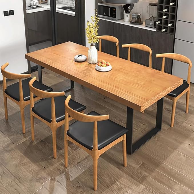 Stylish Modern Minimalist Solid Wood Dining Table by Unknown
