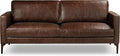 POLY & BARK Mateo Leather Sofa in Chocolate Brown by POLYBARK
